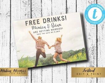 save the date postcard