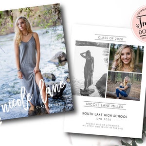 Graduation Announcement, Graduation Invitation, Modern Graduation Invitation, Printable Graduation, INSTANT DOWNLOAD, Editable Template