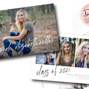 Graduation Announcement, Graduation Invitation, Modern Graduation Invitation, Printable Graduation, INSTANT DOWNLOAD, Editable Template