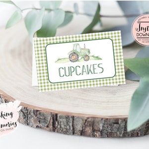 green Tractor Birthday invitation, farm birthday invitation, Printable Invitation, Tractor birthday,Tractor party, Editable instant download image 3