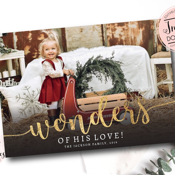 Wonders Of His Love Christmas Card 