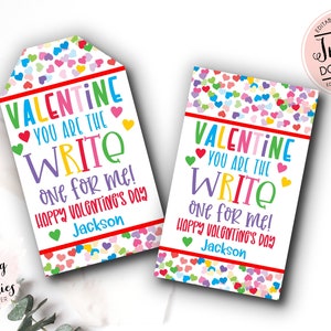 Bleistift Valentinstag Karte, Valentine you are the write one for me, Stift Valentinstag, Marker Valentinstag Karte Vorschule Schule Non-Candy Valentinstag