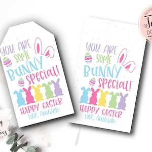 Editable Easter favor Tag, You are some bunny special easter Tag, Easter Tag, Easter Favor,  printable easter favor tags