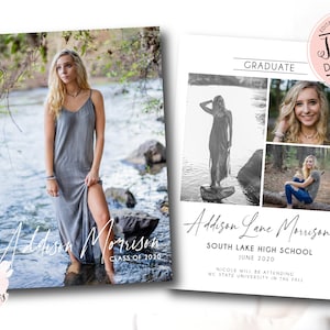 Graduation Announcement, Graduation Invitation, Modern Graduation Invitation, Printable Graduation, INSTANT DOWNLOAD, Editable Template
