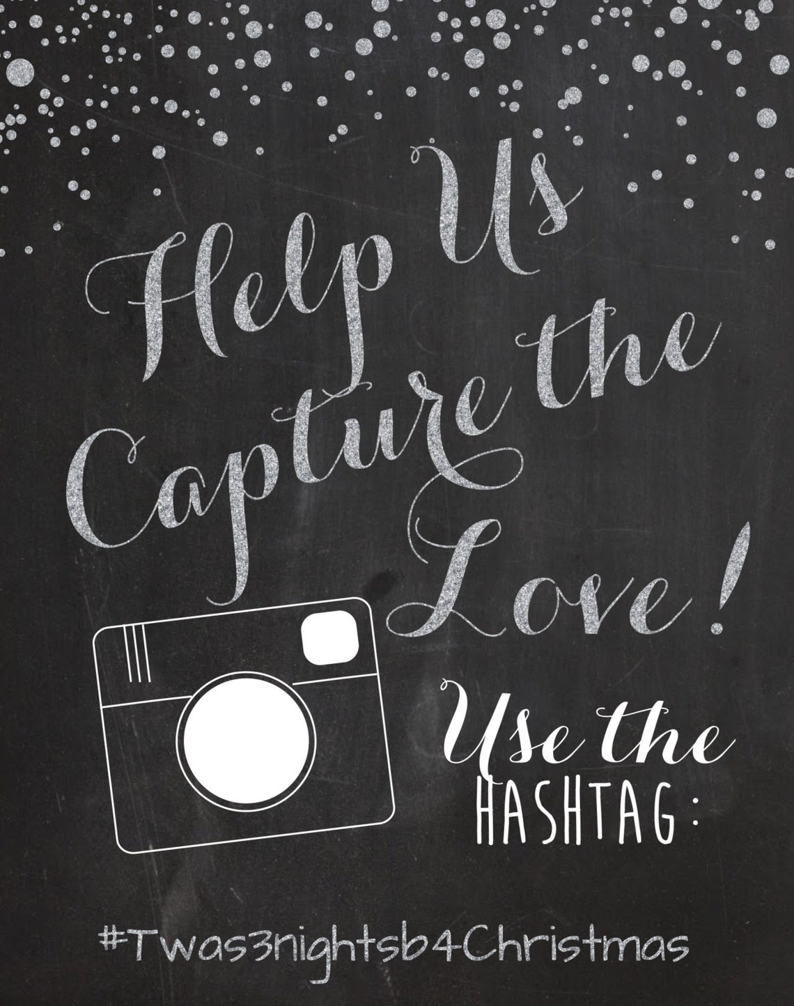 Hashtags Sign If You Hashtag Glitter Chalk Wedding Sign Etsy