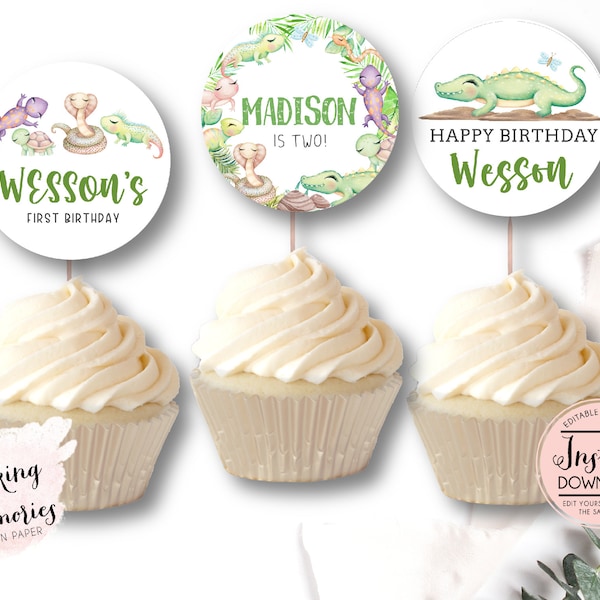 Reptile Cupcake Etsy