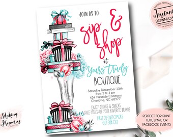 May include: Invitation to a Sip & Shop event at Yours Truly Boutique on Saturday, December 15th from 2 to 4 pm. The event will feature drinks, snacks, and shopping at the boutique. The first 20 customers will receive a 30% discount.
