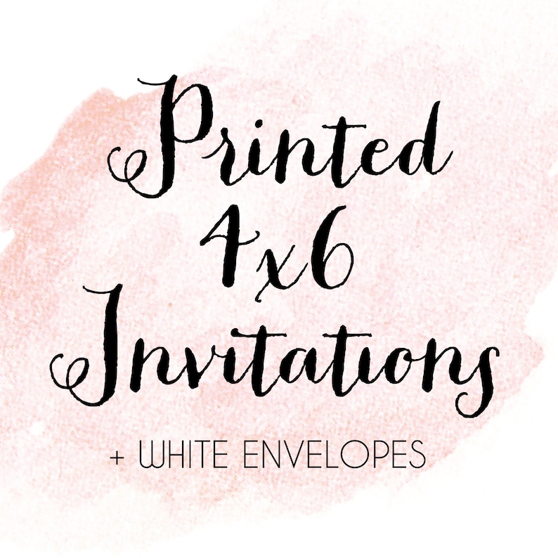 Printed Invitations With Envelopes Invitation Printing Etsy