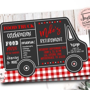 Food Truck Invitation, Food Truck birthday, july 4th food truck, Fall Festival Invitation, School fall Festival Invite, church Festival