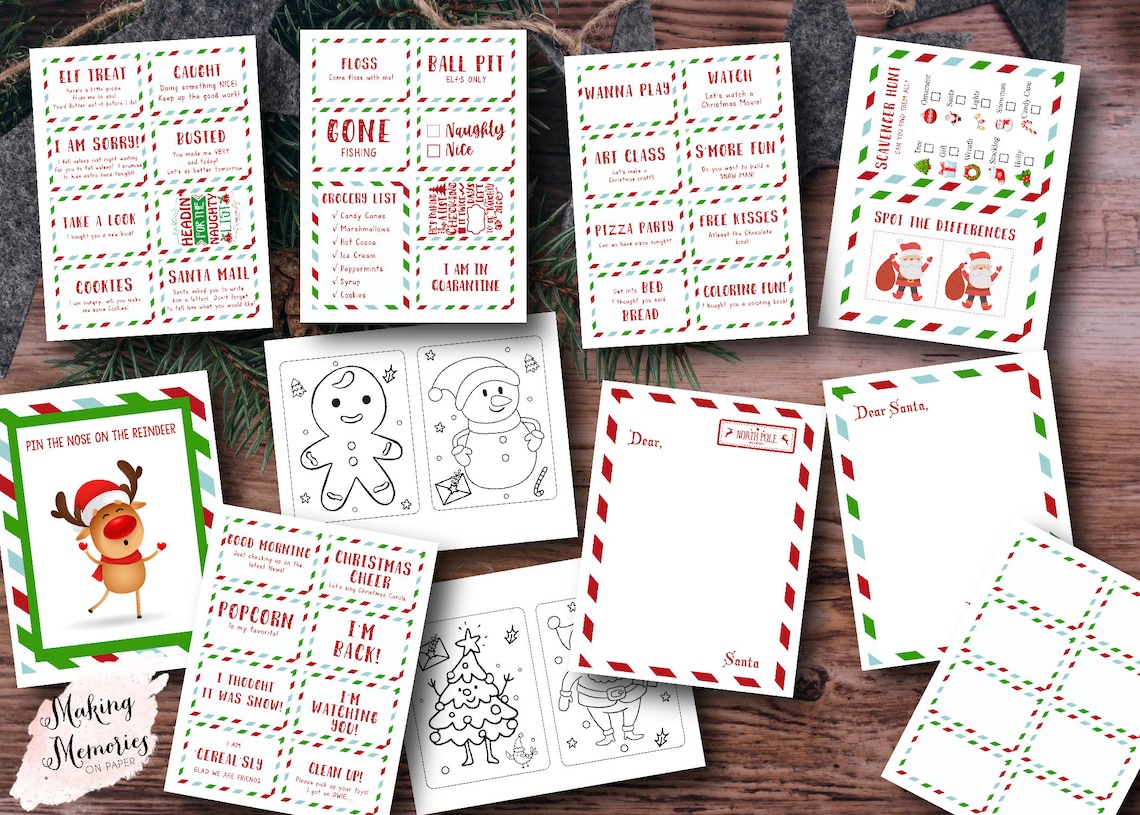 Printable Elf Ideas Elf Letters Elf Activities Mischief - Etsy
