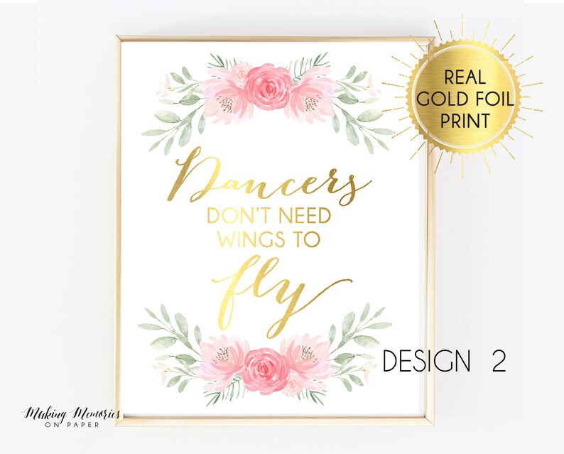 Dance Wall Art Dance Prints Dance Real Foil Print Dances Etsy