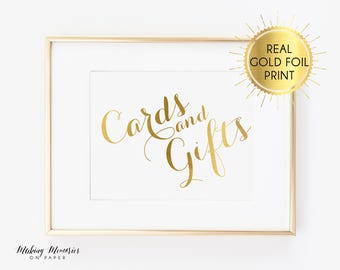 cards and gifts, Real foil print, wedding signs, gold foil, actual gold foil, Cards  sign, cards & gifts, Printed, real foil, Simply Elegant