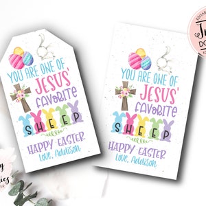 You are one of jesus's favorite sheep Favor Tag, Church Easter Tag, Easter Gift Tag,  Religious Easter Gift tags, Christian Easter favor tag