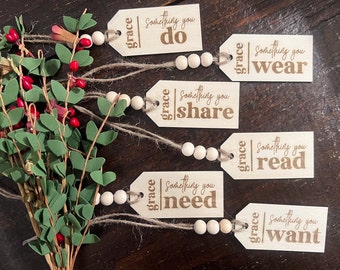 Something You Want Tag,  Want Need Wear Read do share Gift Tags, Wooden Gift Tags, Engraved Gift Tags, Christmas Gift Ideas, 4 gift rule