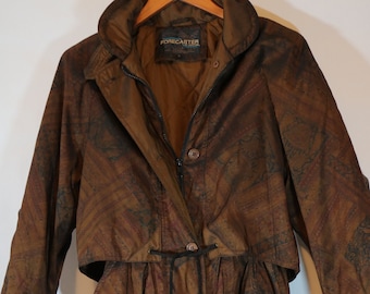 Vintage 80s Forecastor of Boston Brown Paisley Winter Jacket