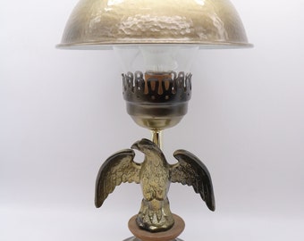 Vintage Metal Gold Eagle Lamp