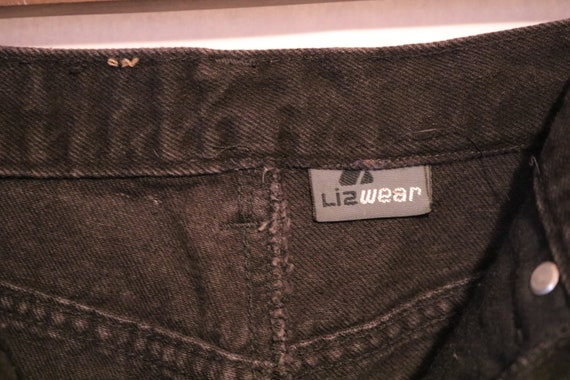 Vintage 90s LizWear High Waisted Black Jean Cut O… - image 3