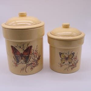 Vintage Butterfly Canister - Etsy