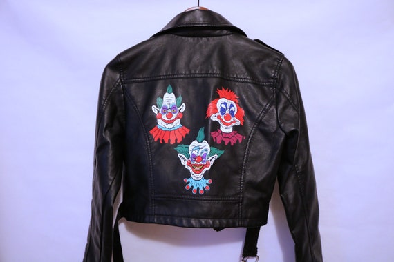 Handmade Killer Clowns From Outer Space Faux Leat… - image 1