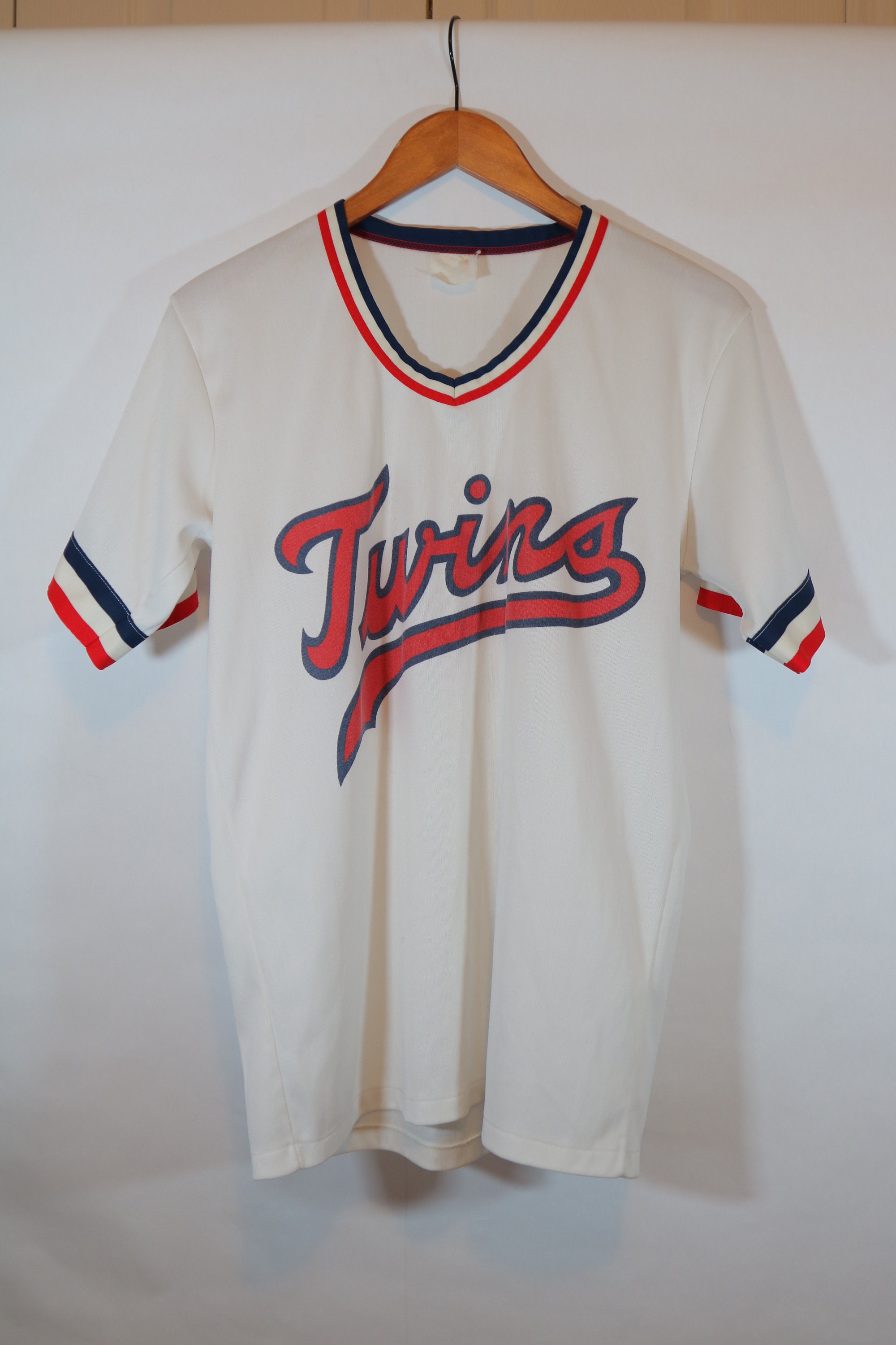 1970s MINNESOTA TWINS Jersey T-shirt Baseball Royal Blue 