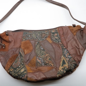 Vintage Patchwork Leather Shoulder Bag Purse