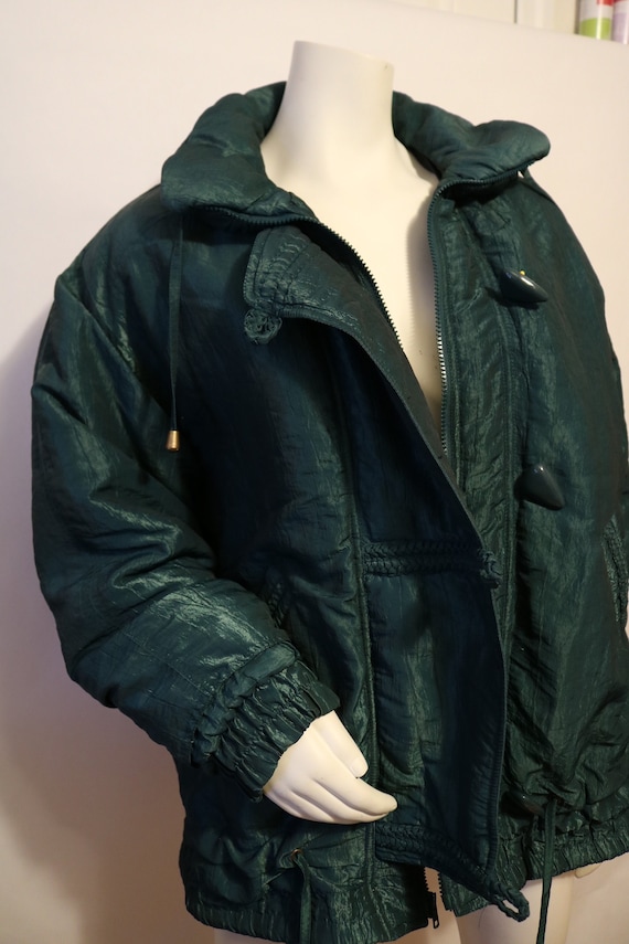 Vintage 80s Green Izzi Puffer Snow Winter Jacket