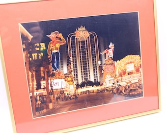 Vintage Las Vegas Strip Union Plaza Framed Photograph