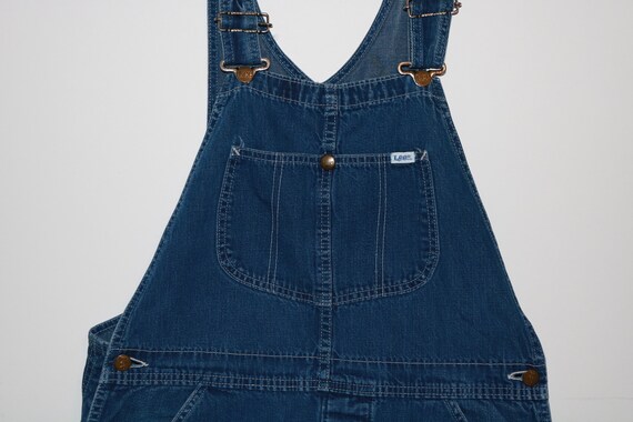 Vintage 70s Lee Carpenters Denim Over Alls Bibs 36 X 32 Made in 