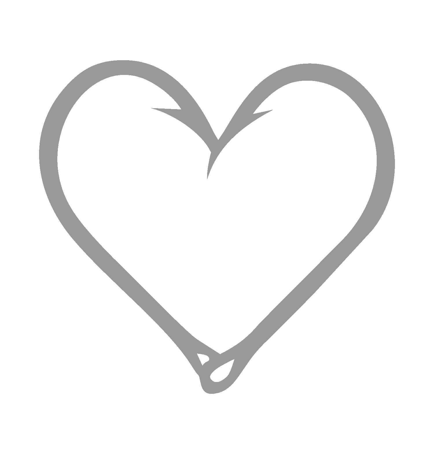Download Double Fish Hooks Heart Svg Eps Jpg Png Dxf Files Etsy
