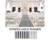 Striped WEDDING AISLE RUNNER, Select Your Length & Color, Premier Vertical Stripe, Wedding Aisle Runner, Wedding Ceremony Decor