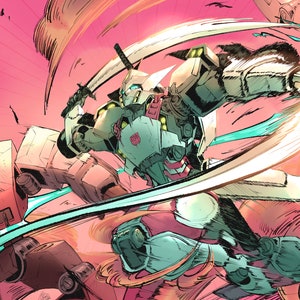 Transformers Art Print- Drift on the Attack 8x12