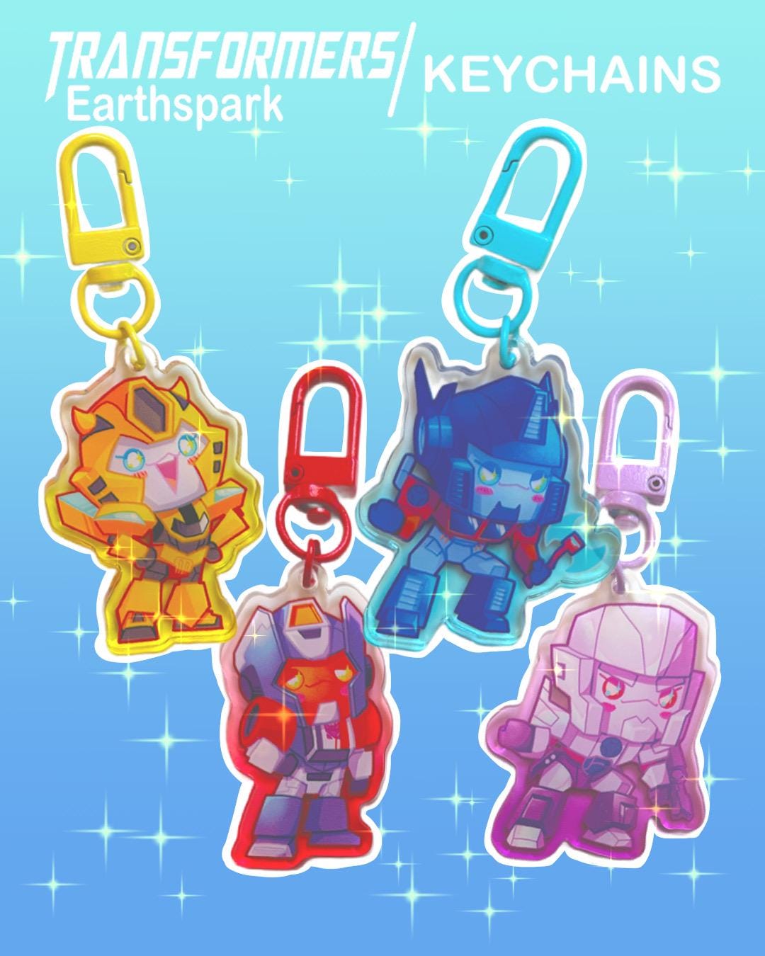 Transformers Earthspark Colored Acrylic Keychains