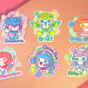 Transformers One character stickers 3 inches in size