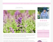 Pink Minimalist Blogger Template Two Column Blogger Theme Aesthetic Blog - Instant Download