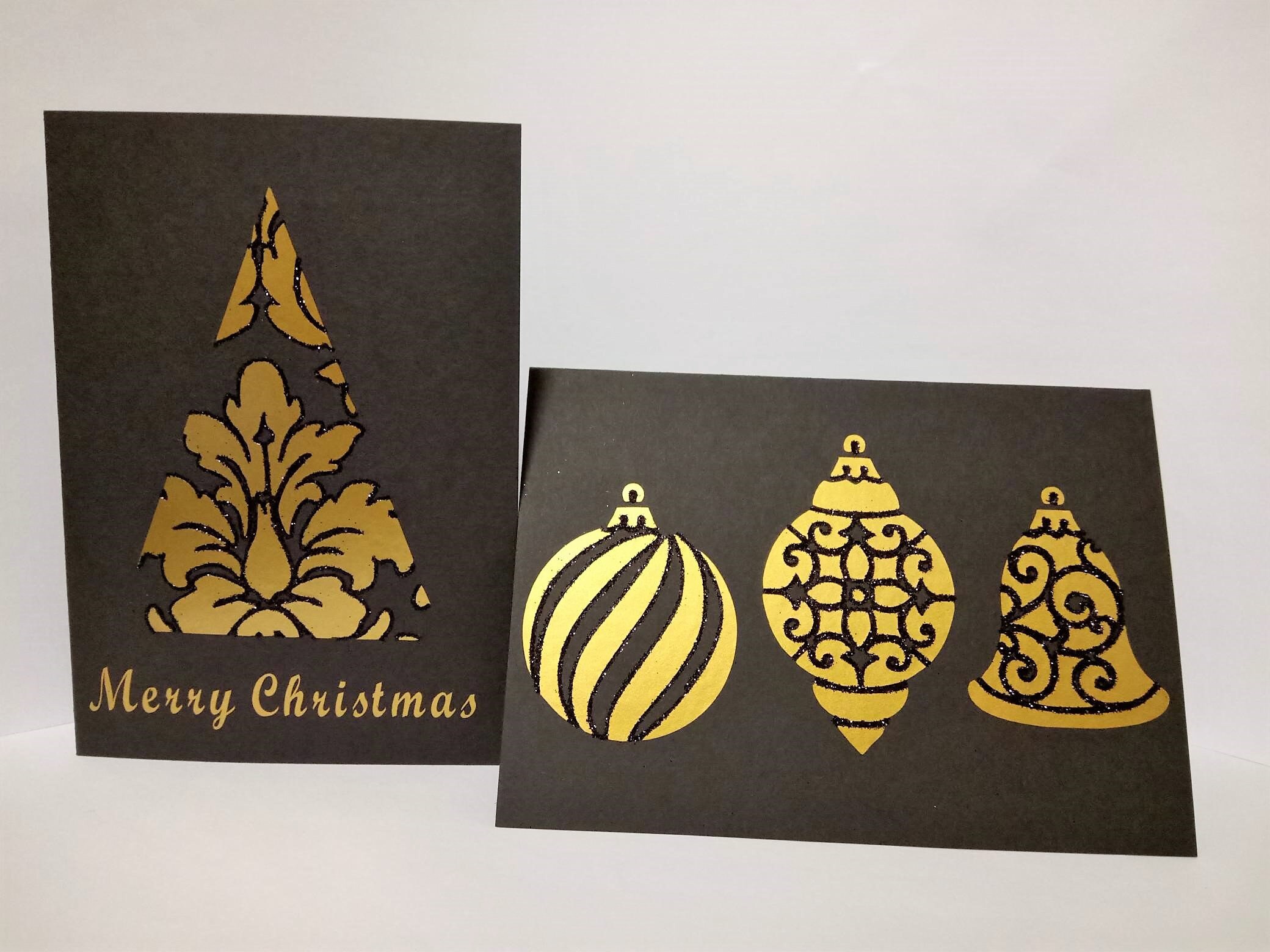 Black And Gold Christmas Cards 