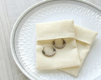 Baumwolle Schmuckbeutel, Hochzeit Bevorzugungsbeutel, Kosmetik Geschenkverpackung, Musselin Schmuckbeutel, Süßigkeiten Geschenkbeutel, Taufbevorzugungsbeutel - 3 х 4