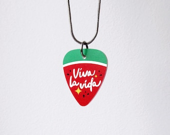 Pendentif pastèque scintillant médiator K-Drama Viva La Vida breloque plectre Groupe de musique spectacle coréen romantique cadeau fan de Kdrama pour un ami