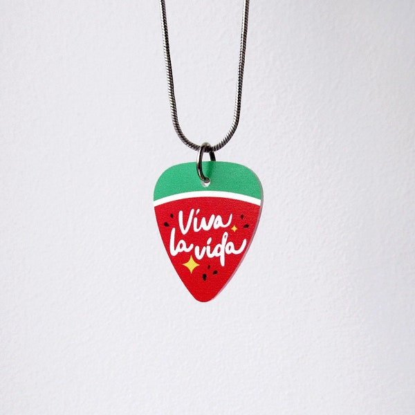 Twinkling Watermelon pendant Guitar pick K-Drama Viva La Vida plectrum charm Music band romantic Korean show Kdrama fan gift for friend