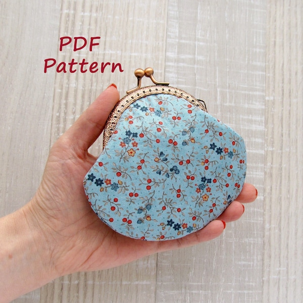 Frame Purse PDF Sewing Pattern, PDF Sewing Tutorial, DIY coin purse, Sewing pattern tutorial