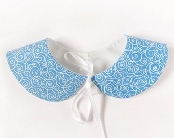 Blue Peter Pan Collar, Detachable Necklace for girl