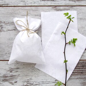 30 White favor bags, Wedding cotton gift bags, Holiday gift bags, Candy bags, Bridal favor bags, Baptism favor bags - 4 х 6