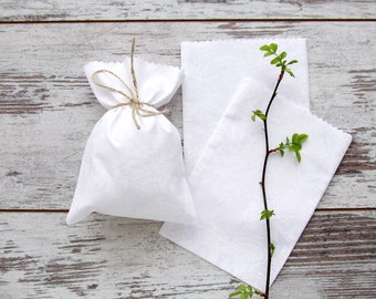 30 White favor bags, Wedding cotton gift bags, Holiday gift bags, Candy bags, Bridal favor bags, Baptism favor bags - 4 х 6