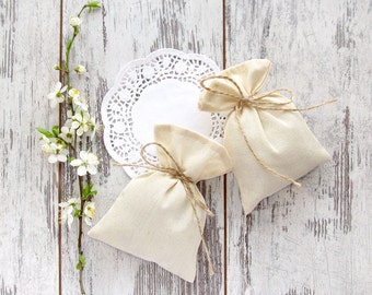 SET OF 10 Wedding Muslin Favor Bag, Gift Bag, Candy Bags, Rustic Gift Bags, Wedding favors - 4 х 6