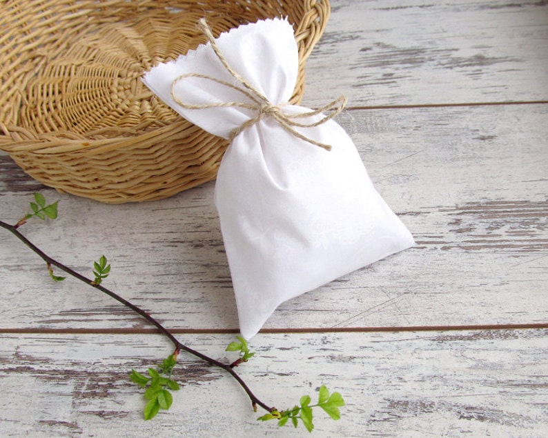 Wedding Favor Bags White Cotton Gift Bags Holiday Gift Bags Etsy