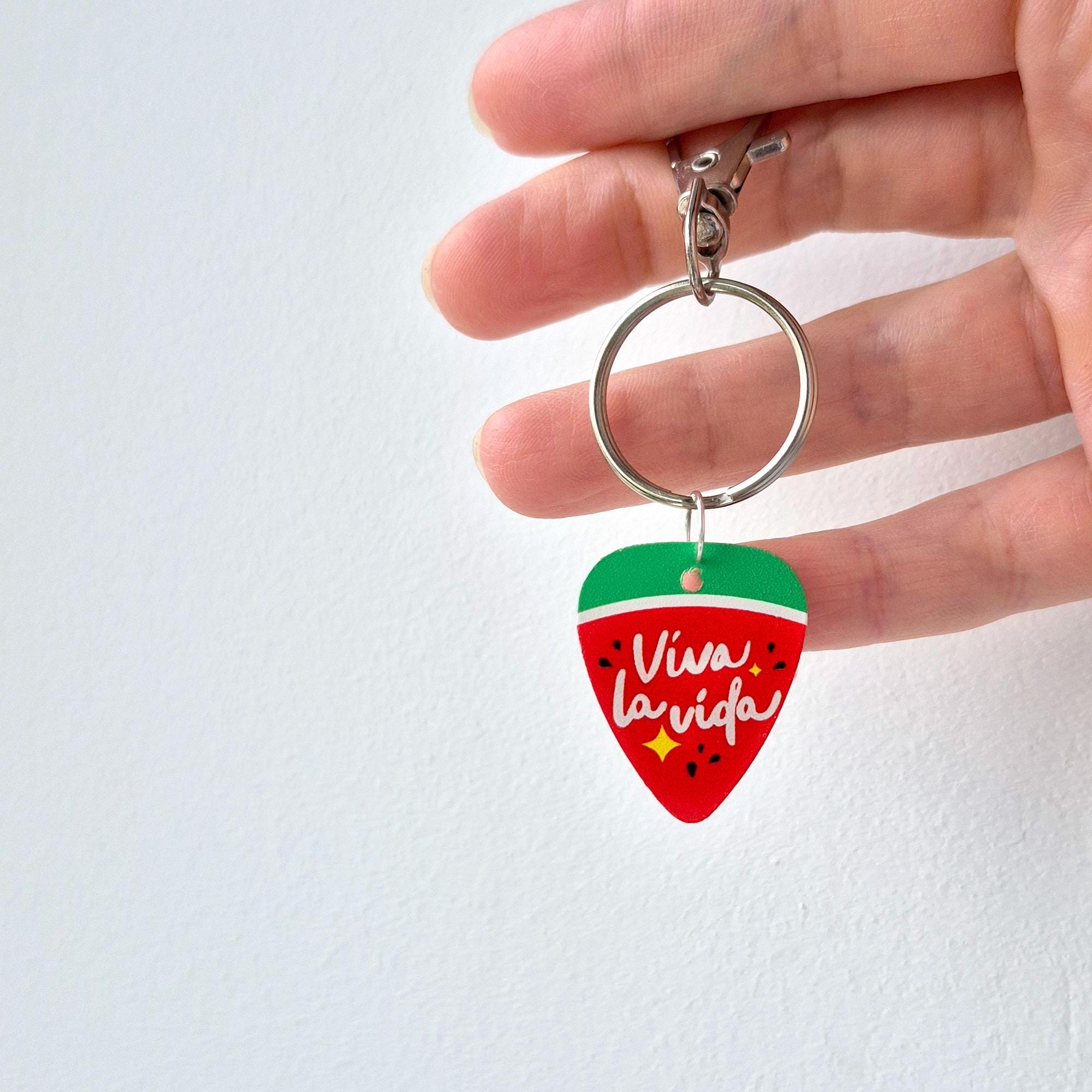 Twinkling Watermelon Keychain K-drama Viva La Vida Key Fob With