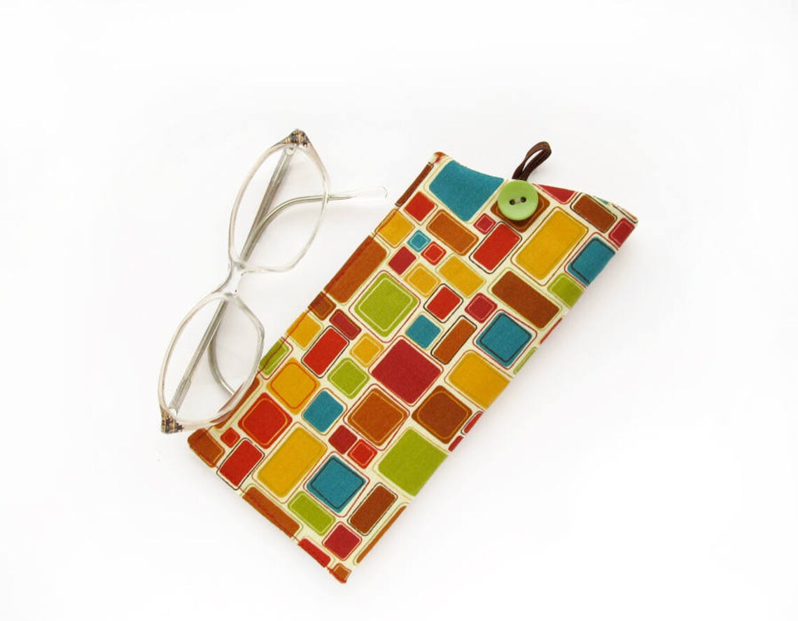 Soft Glasses Case Floral Eyeglass Case Beige Glass Holder Etsy