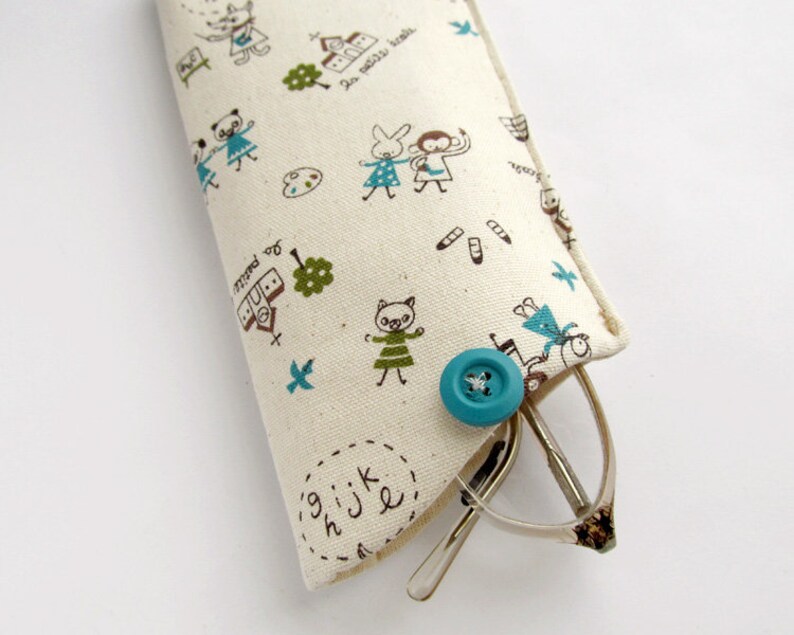 Glasses Case Eyewear Holder Eyeglass Case Black Birds image 5