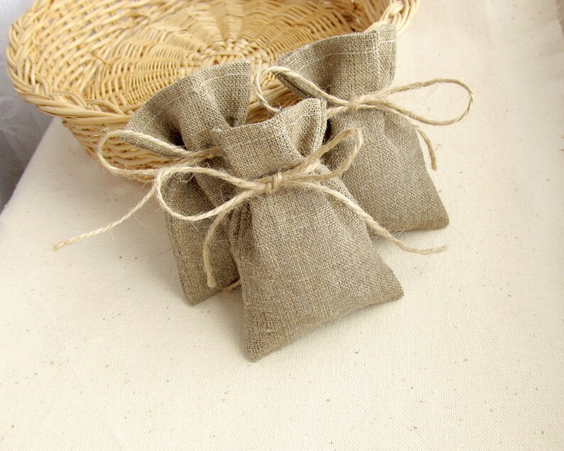 100 Rustic Burlap Favor Bags Wedding Gift Bags Candy Bags