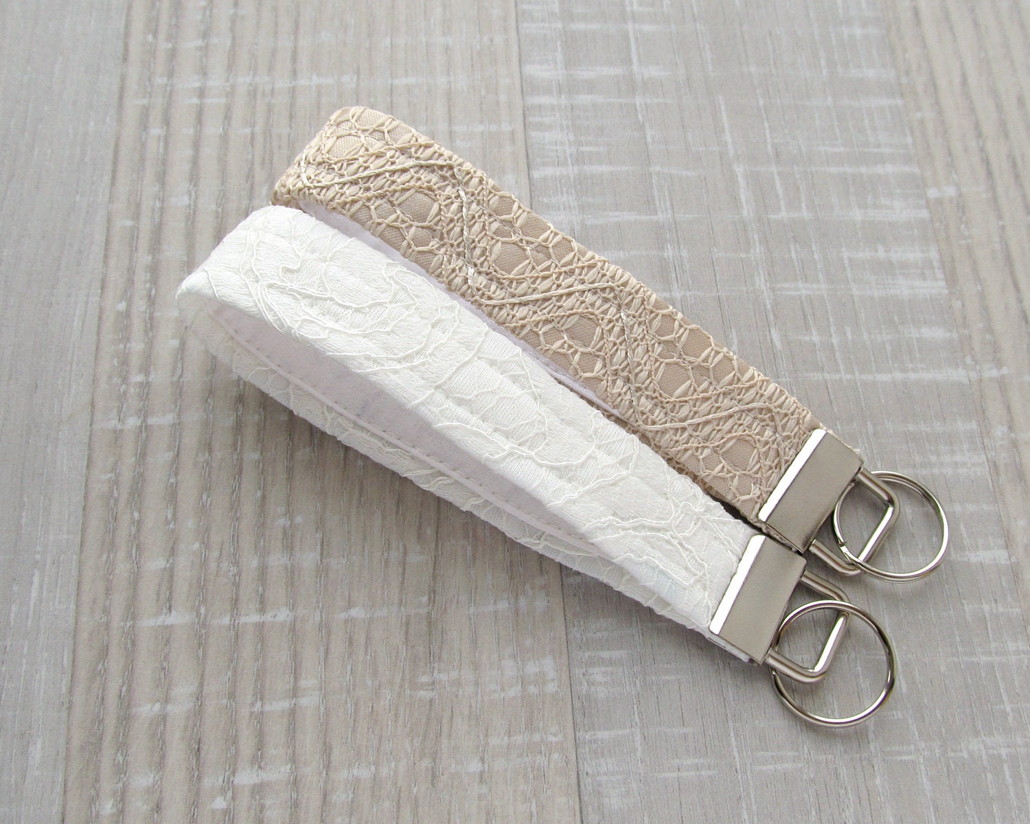 Lace keychain Fabric key fob Wedding favors Lace key chain Etsy