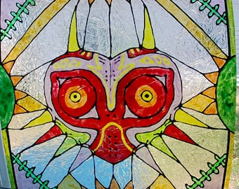 Majora&#39;s Mask Stained Glass Painting